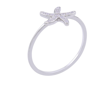 Center Design Ring In 925 Sterling Silver With White C.z