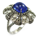 Tanzanite Ballerina 4.56 Ring In 18K Gold With Diamond