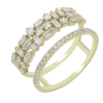 Split Shank Diamond Ring In 18K Gold
